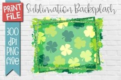 St Patricks Day Shamrocks and Clover Sublimation Backsplash Product Image 1