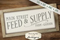 Main Street Feed Supply Farm Garden SVG DXF File Product Image 1