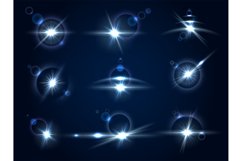 Realistic lens flare effects. Sunshine reflexes. Optical abs Product Image 1