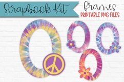 Tie Dye Scrapbook Frames Ovals