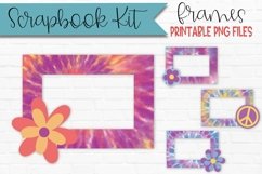Tie Dye Scrapbook Frames Rectangles
