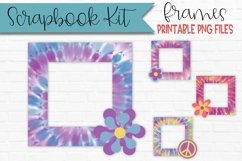 Tie Dye Scrapbook Frames Squares