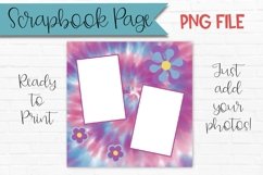 Tie Dye Scrapbook Page template