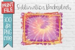 Sublimation Backsplash Purple Orange Yellow Tie Dye