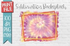 Sublimation Backsplash Yellow Purple Orange Tie Dye