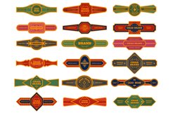 Cigar badges. Vintage tobacco brand template, cigars label s Product Image 1