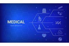 Medical background. Banner for clinic and laboratory. Biotec Product Image 1