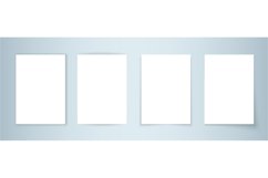 Paper posters with shadows. Realistic white isolated empty b Product Image 1