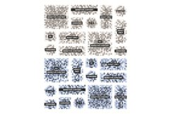 Censorship symbols. Pixelation effect templates for adult co Product Image 1