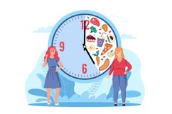 Interval fasting. Balanced diet for weight loss, thin and fa Product Image 1