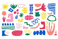Doodle organic shape. Abstract geometric figures and florist Product Image 1