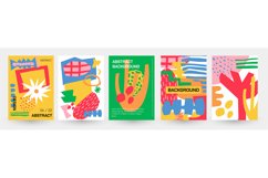 Abstract art posters. Banners with organic shapes and nature Product Image 1