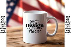 4th of July white 11oz blank coffee mug mockup Product Image 1