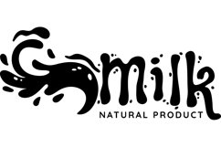Dairy drop logo milk drop splash emblem for milk package Product Image 1