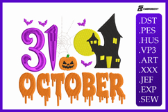 31 October Halloween Machine Embroidery Designs Product Image 1