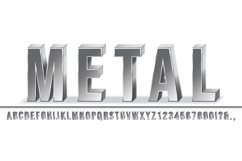 Realistic metal shiny metallic 3D letters Product Image 1