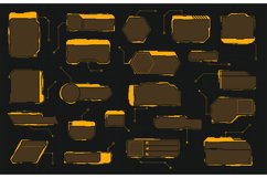 Futuristic callouts frames. Hud textbox cyberpunk sports ga Product Image 1