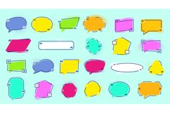 Colorful quotes frames collection. Bright retro text message Product Image 1