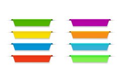Infographic vivid ribbons. Banners templates for numbers, ta Product Image 1
