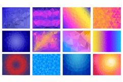 Triangle backgrounds. Geometric polygonal pattern, triangula Product Image 1