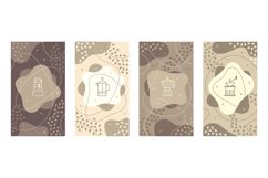 Coffee flyers or covers template, decorative fluid spots and Product Image 1