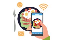 Blog about food, photo sharing in social networks. Plate wit Product Image 1