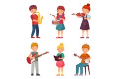 Children orchestra play music guitar and violin Product Image 1