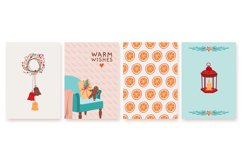 Seasonal cards or notebook covers design with cozy warm elem Product Image 1
