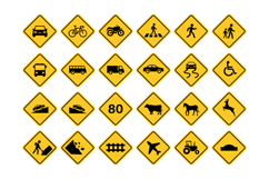 Various Traffic Warning Signs Product Image 1
