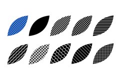 Geometric decorative art petals collection. Floral elements, Product Image 1