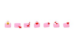 3d letter envelope, love romantic message render pink elemen Product Image 1