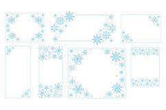 Decorative frames with snowflakes. Vintage luxury festive di Product Image 1