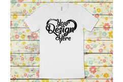 Bella Canvas Mockup 3001 TShirt Bundle Wooden Background 391 Product Image 7