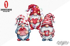 Valentine Gnome Sublimation Clipart - High Quality Design Product Image 3