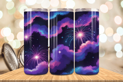 Festive Happy New Year Tumbler Wrap 2026: 20oz Skinny Tumble Product Image 1