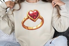Cute Watercolor Valentines Day Clipart PNG Product Image 1