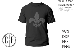 Heraldic Lilly Rhinestone Template Product Image 2