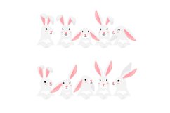 Funny bunny pets collection for your design. Chinese new ye Product Image 1