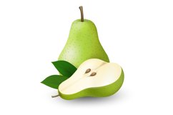 Pears half isolated Product Image 1