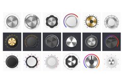 Volume control knob. Amplifier round dial level regulator, m Product Image 1