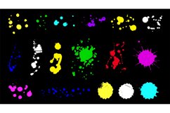 Neon colors graphic elements. Blobs and spray, decorative in Product Image 1