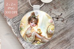 Sunshine Easter Girl Keychain PNG Product Image 1