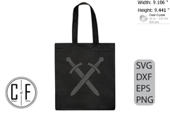 Crossed Swords Rhinestone Template Product Image 3