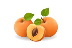 Realistic apricots heap Product Image 1