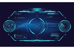 Cockpit vr dashboard. Hud spaceship hologram interface futu Product Image 1