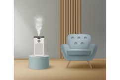 Humidifiers in living room. Modern interior background with Product Image 1
