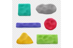 Plasticine. Realistic templates of geometrical forms differ Product Image 1