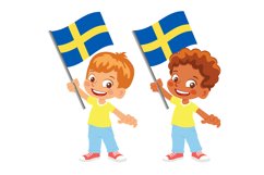 Sweden flag in hand set Product Image 1