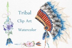 Watercolor tribal clipart Product Image 2