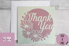 Thank you card| Paper cutting | thank you card SVG Product Image 3
